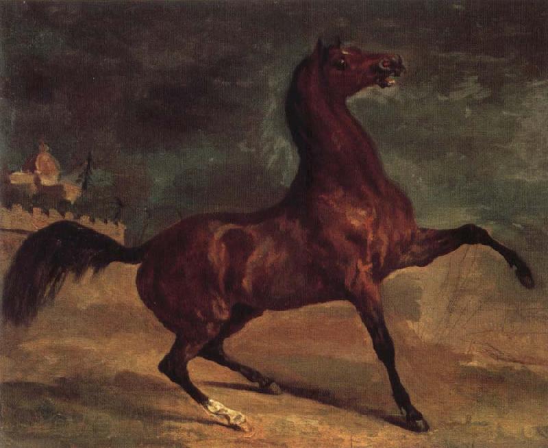 Alfred Dehodencq Horse in a landscape Norge oil painting art